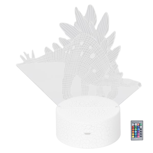 Säker Miljövänlig Barnrumslampa, 3D Optisk Illusion Nattlampa, Färgskiftande LED Dinosaurielampa För Barnrum Eller Vardagsrum