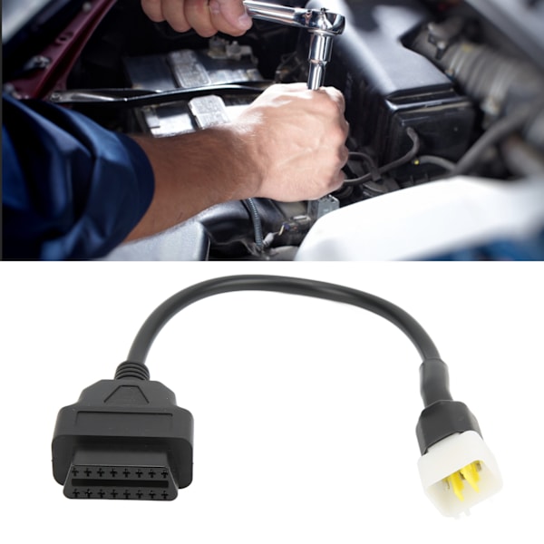 6-nastainen diagnostiikkaliitinkaapeli OBD-diagnostiikka-adapterin korvaava Delphi-moottoripyörälle