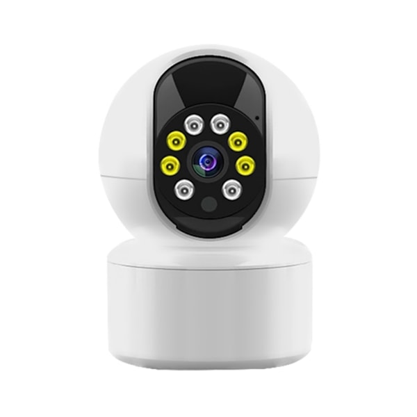 Smart Dual Lens Inomhuskamera, 2K Full HD för Omfattande Hemsäkerhet, Färg Night Vision & Auto Tracking, 360 Graders Täckning, Moln & SD-kort