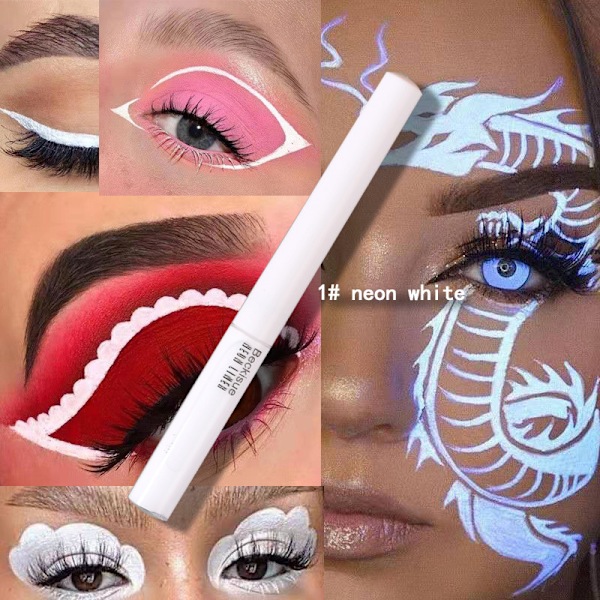 Neon Eyeliner Set   8 Färger UV Glow Liquid