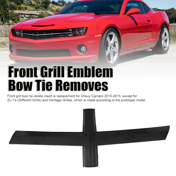 Front Grill Emblem Bow Tie Fjerner Svart Luftstrøm Guiding Personlig Erstatning for Chevy Camaro 2010 til 2013