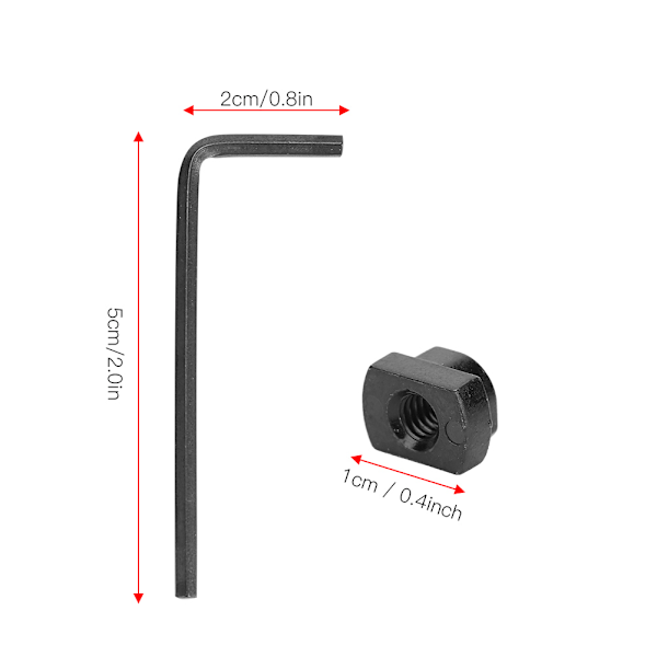 10PCS Holdbare Ren Stål M Lok Skrue & Mutter Erstatningssett for Mlok Skinneseksjoner