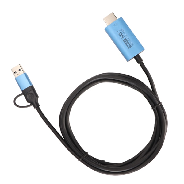 USB3.0 till HD Multimedia Interface-kabel 5 Gbps 1080P USB C till HD Multimedia Interface-adapterkonverterkabel 6,6 fot
