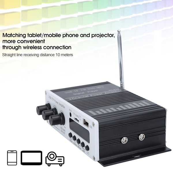 USB Minnebrikke Digitalspiller FM Bluetooth 4.2 Bil Strøm HiFi Stereo Lydforsterker