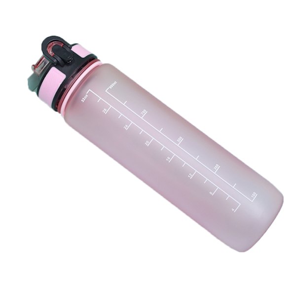 BPA-fri Hydreringspartner, Humaniserad Design Läcksäker Motiverande Träningsflaska för Gym Utomhus (1L)
