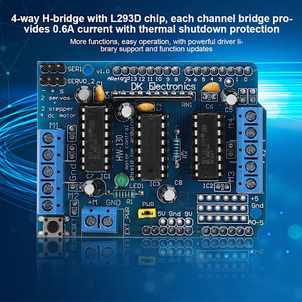 Multifunktionel PWM hastighedsjusterende motordriver-udvidelseskort DIY-modul