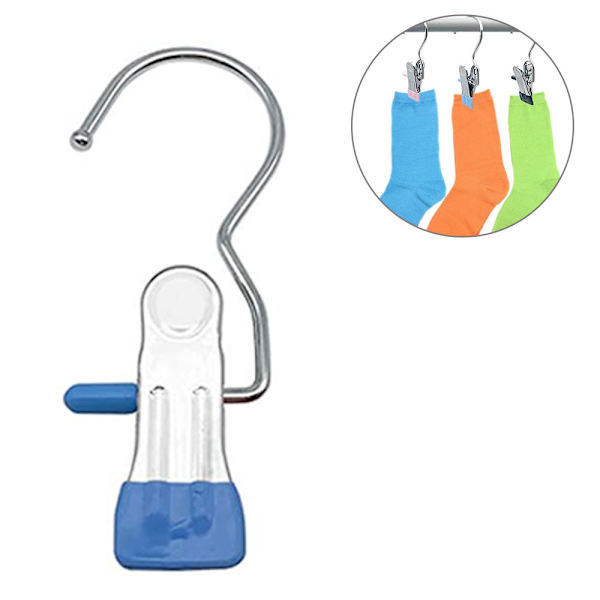 20 st Boot Hanger Clips, Tvättkrok Hängande klädnålar Rostfritt stål Galge Håll Clips för strumpor, handdukar, underkläder, hattar, halsdukar, handdukar, byxor