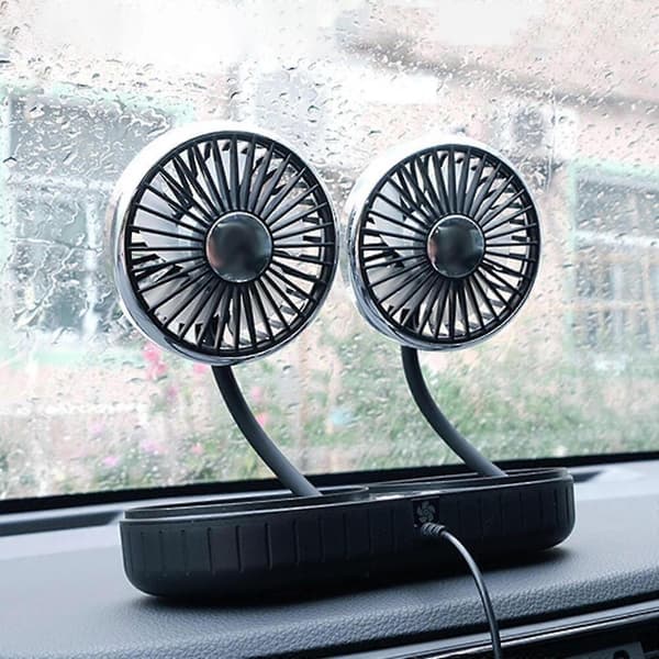 Dobbeltendet slange lille ventilator USB bilventilator bil kølig ventilator mini lille ventilator hjem lille ventilator