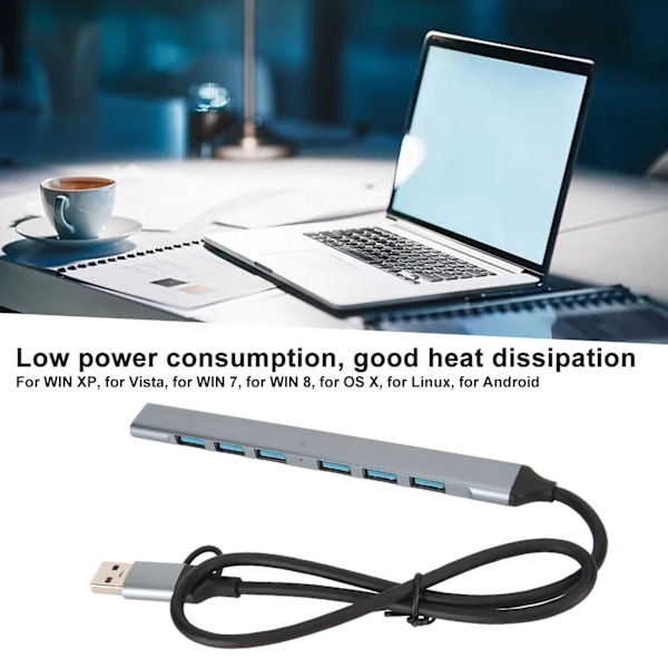 USB 3.0 Splitter Typ C Dockingstation Flera Portar Dator Hub Drive Free USB Expander
