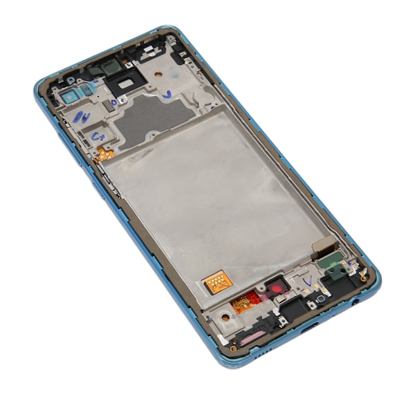 6,7 tommer organisk LED-skærm udskiftning med fingeraftrykssensor til Samsung Galaxy A72 5G 4G SM A725 SM A725M DS Blå