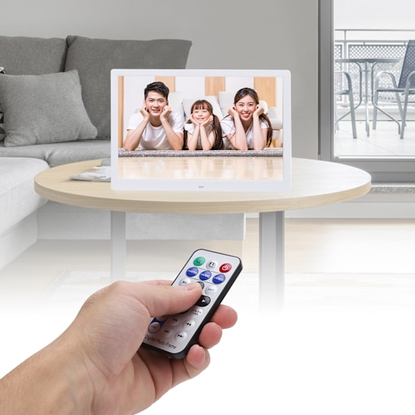 Smart Digital Fotoram, 15 tum Full HD LED-skärm, Enkel WiFi-anslutning för omedelbar delning, Icke-WiFi-överföring, Molnlagring &