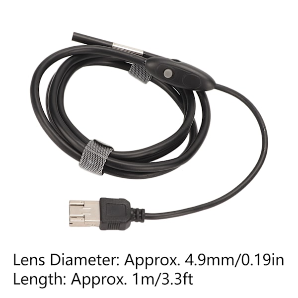 USB-endoskop 3,3 fot 4,9 mm dubbla linser vattentät typ C boroskop inspektionskamera endoskop för bilreparation