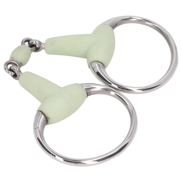 Häst Snaffle Bit Rostfritt Stål Häst Snaffle Roller Trädgård Avel Munstycke Bit för 125mm Hästmun