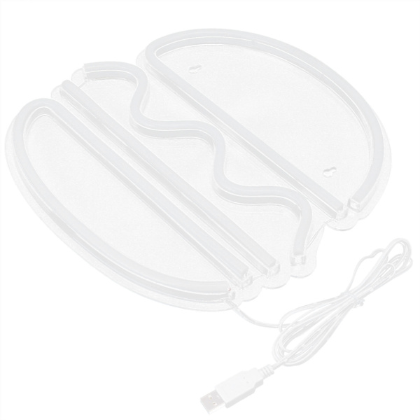 LED Neonljus USB Hamburgare-formad skyltbelysning Hem Sovrum Ba