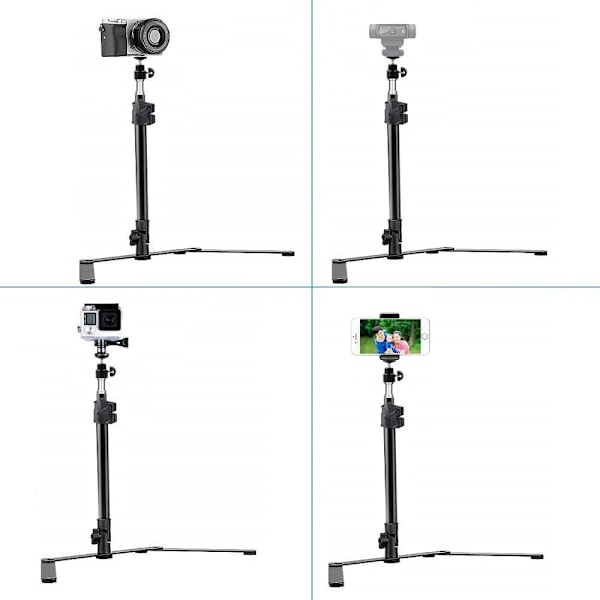 Justerbart Svanhals Telefonfäste, Stativ med Aluminiumlegeringsstruktur för Multifunktionell Användning vid Onlineundervisning & Livestreaming