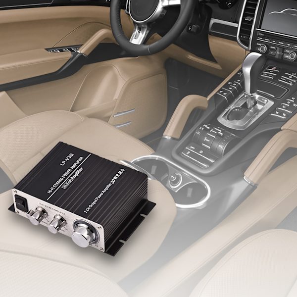 Mini 2-kanals HiFi Stereo Auto Bil Audio Forstærker Digital Amp Sort