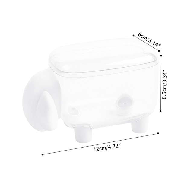 Mini Plast Bomuldsvat Pinde Opbevaringsboks Sød Får Støv Tæt Kosmetisk Bomuld Opbevaringsboks Husholdning Desktop Organizer