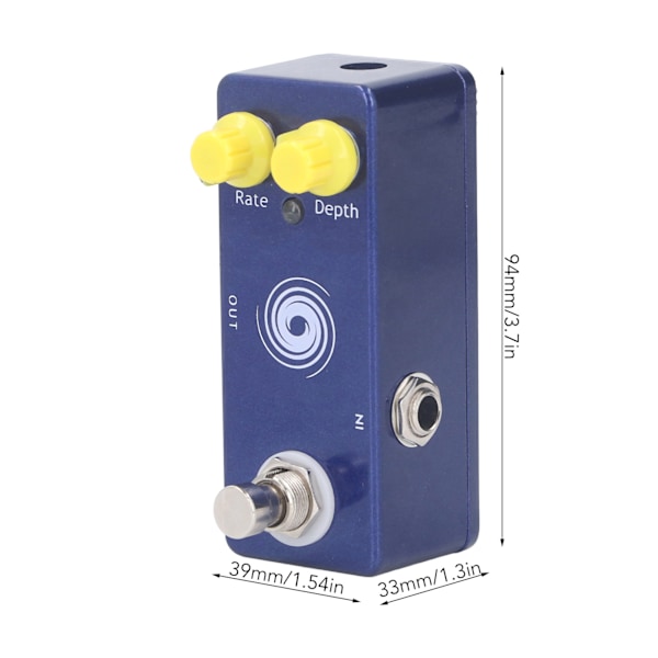 Multi Effekt Gitarpedal Aluminiumlegering Elektrisk Gitar Effektpedal för Uppträdande DC 9V 12mA