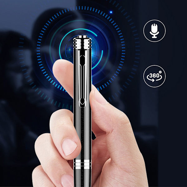 Röstinspelningspenna Röst till Text AI Intelligent HD Brusreducering Digital Röstinspelare med MP3 Uppspelning 8GB