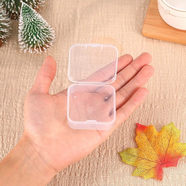 Förvaringslåda i plast, genomskinliga pärlförvaringsbehållare för pyssel, smyckestillverkning, hållbara och lätta att öppna, transparent förvaring, läckagesäker under