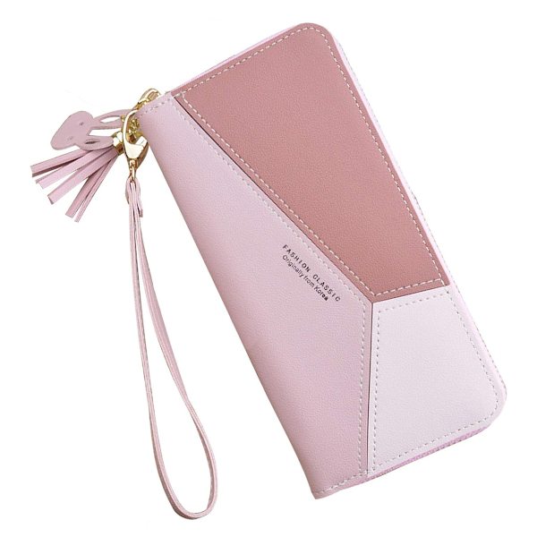 Plånbok Dam Stor Kapacitet Läder Designer Dragkedja, 19cm*9.5cm*2.5cm