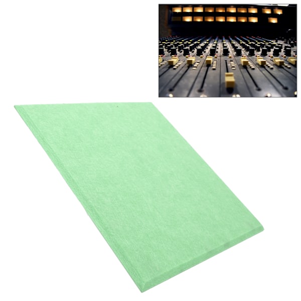 6 stk akustiske absorpsjonspaneler tykkere reduserer etterklang lydisolerende polstring absorber (grønn)