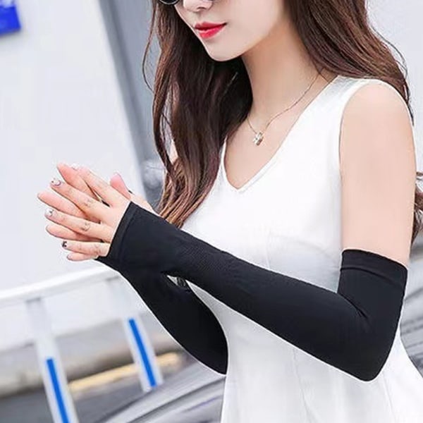 UV-solskydd Arm Sleeves Kvinnor Ungdom Kompression Kylning