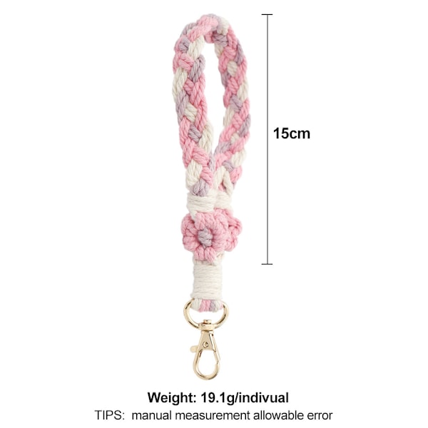 2 stk. Retro pastoral stil lille Daisy håndledsrem nøglering Han