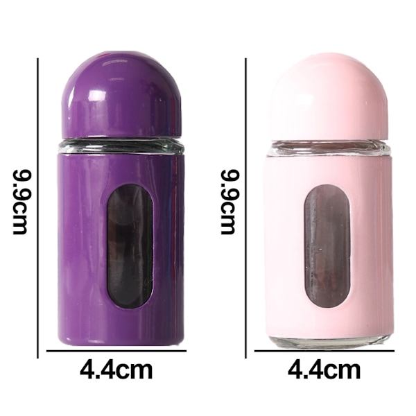 Glass Salt og Peber Shakers med Justerbare Hæld Huller - Rustfrit Stål Salt Shaker og Peber Shaker