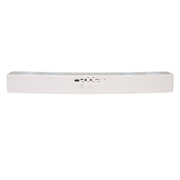 Bluetooth-datorhögtalare HiFi-subwoofer Dynamisk RGB PC-spelhögtalare med FM-radioväckarklocka 13 mekaniska tangenter