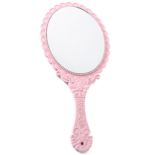 Håndspeil Vintage Håndholdt Speil med Håndtak Vanity Sminke Speil Reisespeil (Oval)
