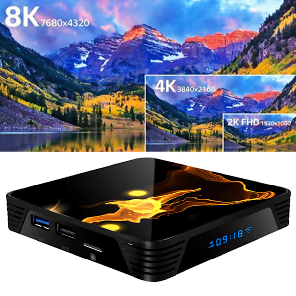 X99 MAX+S905X3 Internet TV-box för Android 9.0 System Dubbelfrekvens WIFI 1000MB 8K4+128GB EU-kontakt