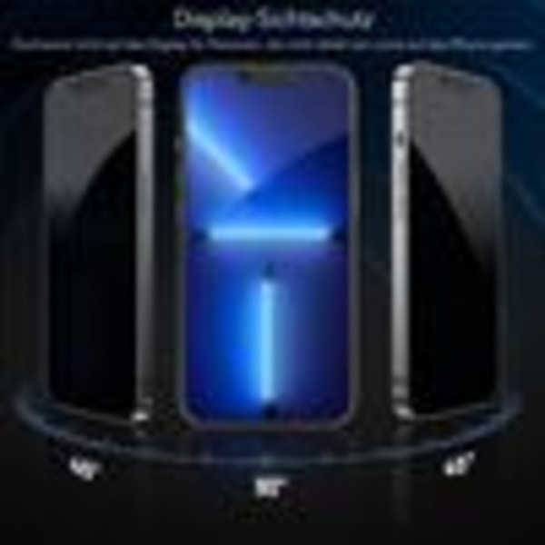 Integritetsskydd för iPhone 13 Pro Max, Splittersäker Anti-Spion Härdat Glasfilm med Nattfotograferingsfunktion, 9H Hårdhet Kant-till-Kant Skydd