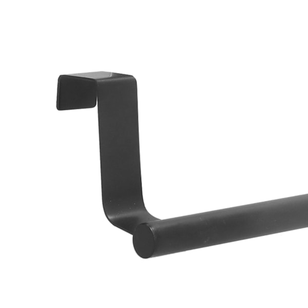 2 stk. håndkleholder svart hengbar slagfri spikerfri skapdør håndkleholder for hjem hotell 23CM