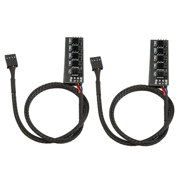Hållbar PWM-fläkthubb, splitteradapter för moderkortfläktar och CPU-kylfläktar säkerställer ett rent och snyggt PC-chassi (35 cm kabellängd)