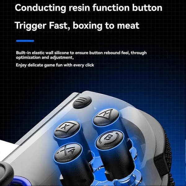 D11 Strækbar Trådløs Game Controller Kompatibel med SWITCH/Android/IOS Tablet Multifunktionel Streaming Joystick Sort