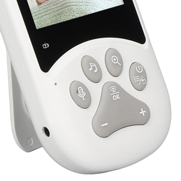Videobabyalarm med kamera 2,4 tommer 2-vejs stemmeintercom infrarød nattesyn WiFi babyovervågningsenhed 100‑240V EU-stik