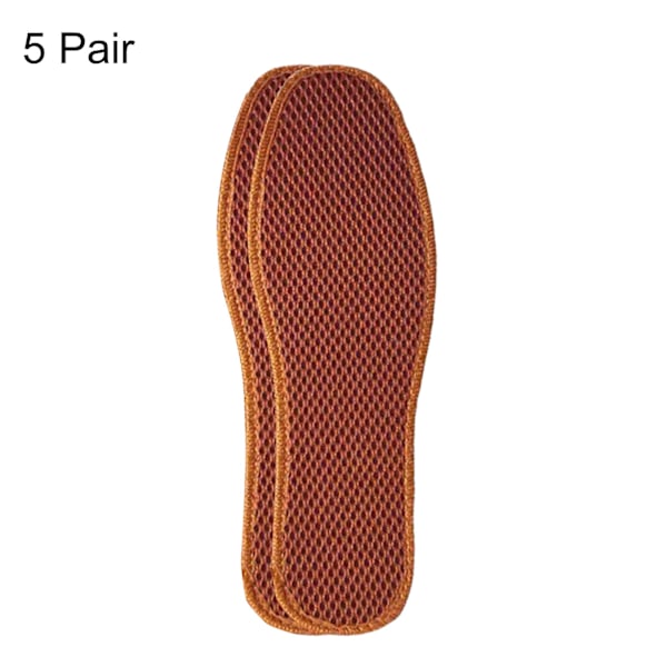 Bambus trekull deodorant mesh innersåler pustende absorberer svette skoputer for menn kvinner Khaki 37
