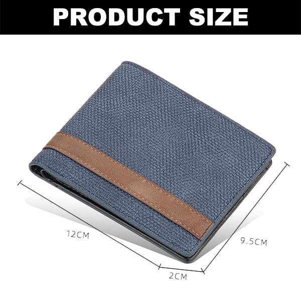 Läder Herr Bifold Plånbok Slim Minimalistisk Framficka - Tunn & Snygg