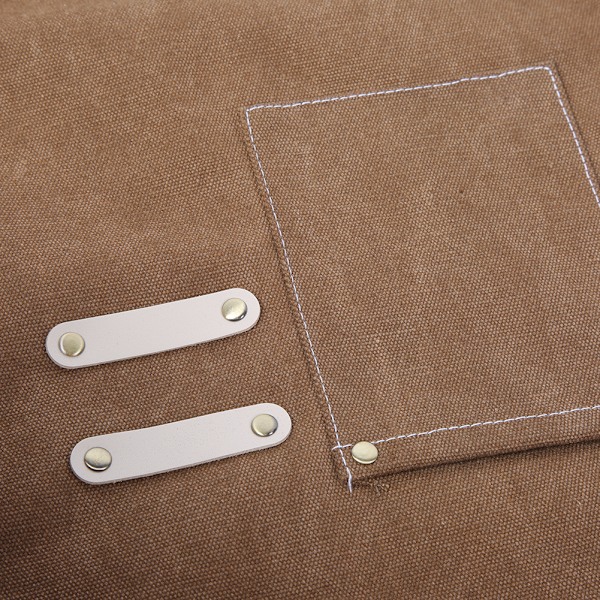 Elegant kockförkläde, Canvas bomullsförkläde med stora fickor, perfekt för matlagning, bakning, servering