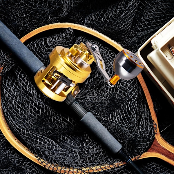 1 stk. holdbar del i holdbart metal til Abu Round Baitcast fiskehjul (guld)