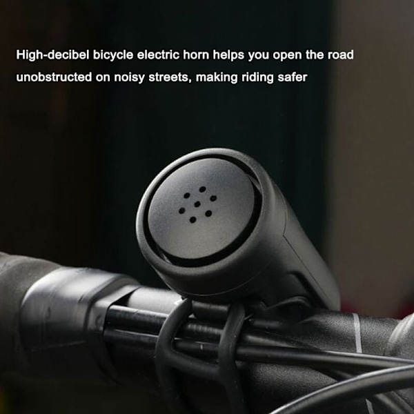 Syns och hörs, elektrisk cykelhorn med 120dB ljudstyrka för säker pendling, 4 ljudlägen för personliga signaler