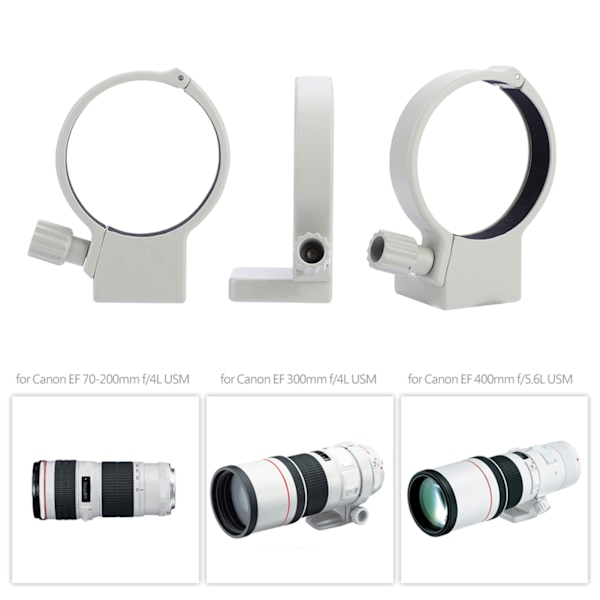 Aluminiumlegering Kameraobjektiv Stativmontering Krave Ring til Canon 70-200mm F4/F4L IS USM