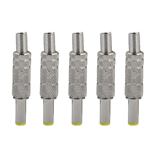 5 stk 5,5x2,5mm DC hannkontakt metallpluggkontakt adapter