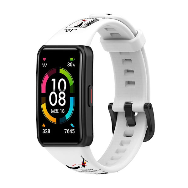 Vaihdettava ranneke Huawei Band 6:lle ja Honor Band 6:lle, vedenpitävä silikoniranneke, pehmeä ranneke