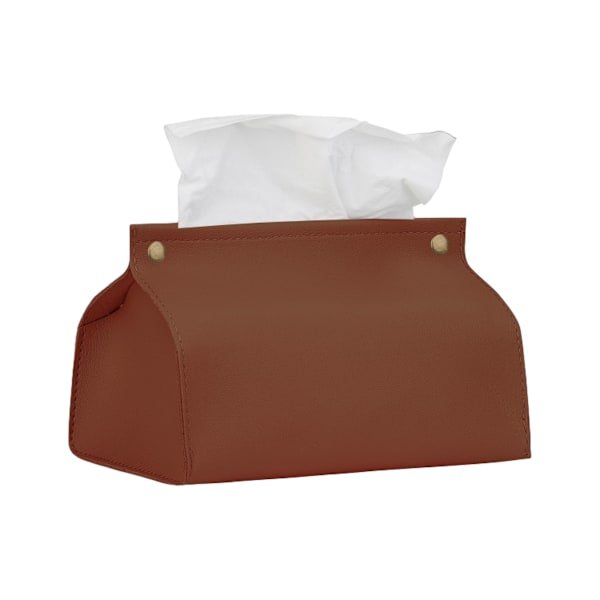 Rektangulär servettlådehållare, enfärgad servettlådehållare, PU-läder servettlådehållare, dekorativ organizer, 7,7X5,2X4,72