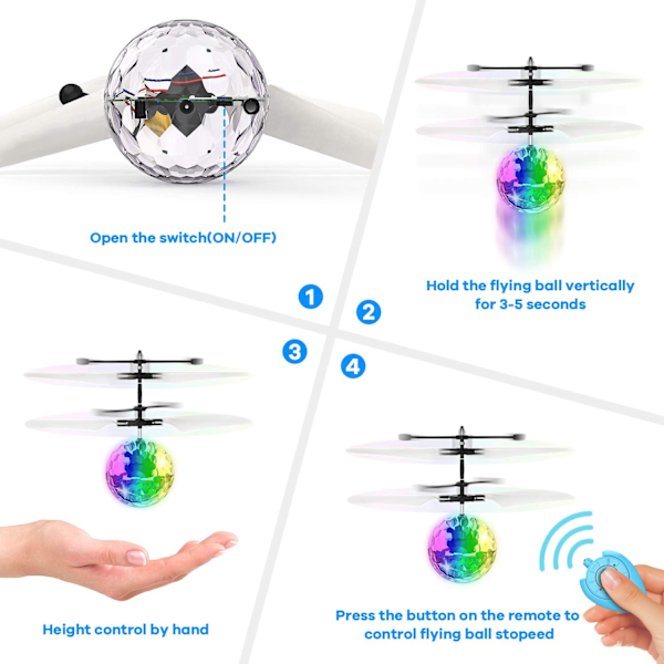 Lättspelad Flygande Orb-Boll, Högkvalitativ Säker Design För Barn och Tonåringar Med Intelligenta Flyglägen
