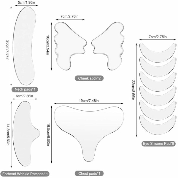11PCS Ansigts Anti Rynke Patch, Anti Aging Ansigt, Anti Rynke