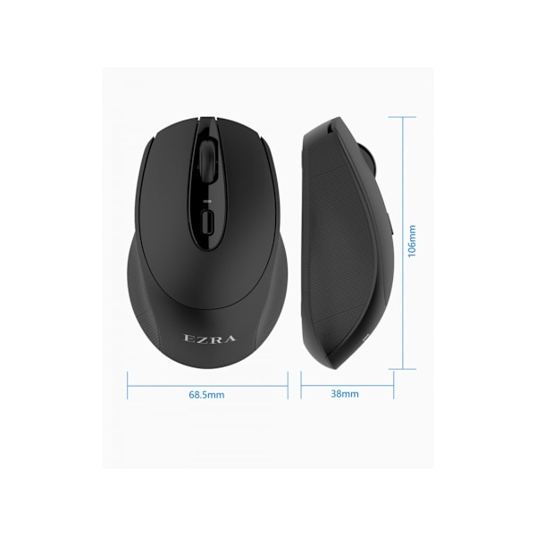 Effortless Control Hub, Ergonomisk trådlös mus med justerbar DPI för anpassad spårning, bekväm konturerad design för långvarig användning