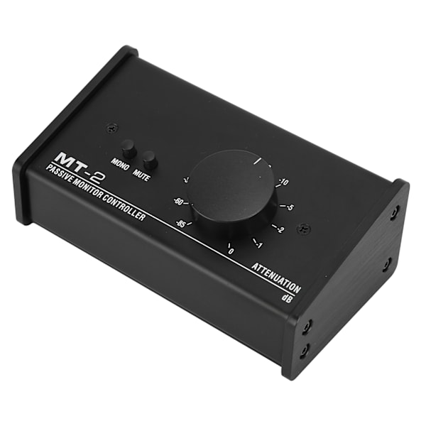 Passiv monitor-kontroller XLR og 3,5 mm grensesnitt Stor volumknapp Dempekontroll Passiv stereo volumkontroll